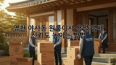 영천 야사동 원룸이사, 용달 업체 신뢰도 높이는 방법!